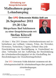 Veranstaltung zum Thema "Maßnahmen gegen Lohndumping"